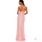 Mac Duggal NWT  26945 Coral Pink Sequin Gown Dress‎ size 16 Photo 5