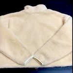 Good American NWT Half Zip Sherpa Essentials-Lined Luxe Pullover Kangaroo Pocket Photo 6