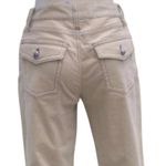 Cache Beige Corduroy Silver Stud Animal Trim Inside Flare Jean Pant NWT New $98 Photo 5