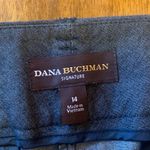 Dana Buchman  slacks trousers pants women’s  14 blue/gray denim look zip hook Photo 2
