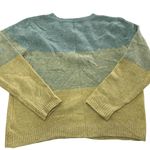 Cupcakes and Cashmere Sweater Womens X Large Blue Green Yellow Colorblock Knit Size XL Photo 1