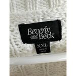 PacSun Cotton Beverly and Beck Heart Cable Knit Crew Neck Sweater White NWT XXL Photo 8