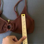 Bikini Bliss Brown Ribbed Bandaeu Bikini Top Swimsuit Photo 3