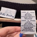 NWT Vintage Bobbie Brooks Black Embroidered Christmas Angels Sweater Vest Large Photo 2