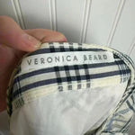 Veronica Beard  Kaia tie waist blue white plaid ruffle miniskirt waist 26-27” P38 Photo 10