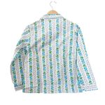 Vintage Wendy Lee White Blue Green Floral Pajama Set Sz M Size M Photo 3