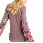 American Eagle AEO Floral Sleeve Embroidery Sweater Size Xs Photo 6