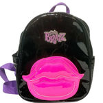 Bratz Mini Backpack Purse Black Patent‎ Pink Lips Y2K Baddie Bratcore Photo 0