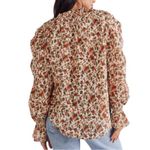 Free People Meant To Be Puff Sleeve Ruffle Blouse Top Vintage Floral Cotton Boho Photo 10