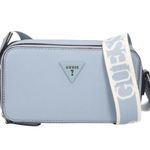 Guess Light Blue Crossbody Bag with Logo Strap Photo 0