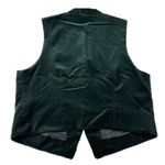 Karen Scott  Green Velvet Embroidered Pine Cone Christmas Holiday Vest Size Large Photo 3