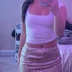Tobi Scalloped Mini Skirt Sequin Photo 0