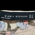 ZARA  Light Pink Floral Embroidered Sheer Top Photo 9