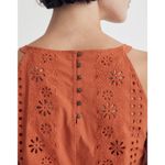 Madewell Eyelet A-Line Halter Tank Top in Copperwashed Orange XXS NWT Photo 2
