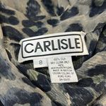Carlisle  100% Silk Sheer Leopard Print Blouse-8 Photo 2