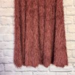 LuLaRoe Jill Pink Shimmer Elastic Waist Eyelash Fringe Knit Skirt Size XS Photo 4