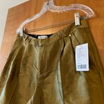 Anthropologie  Harlyn Dress Pants Cropped Silk Trouser Mustard Gold Metallic 10 Photo 3