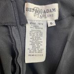 Vintage 90s Betsy & Adam Beaded Fringe Mini Dress Cocktail Bodycon Black XS Photo 8