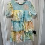 English Factory English Factory Tiered Tie Dye Dress NWT size XS Pastel Ruffle Neiman Marcus Photo 2