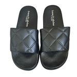J/SLIDES Beach Slides Black Quilted Sandal Slide 6 Photo 0