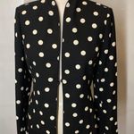 Kasper A.S.L Polka Dot Black White NWT Designer Blazer Jacket Size 4 Photo 3