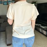 Sam Edelman Cream Flutter Sleeve Blouse Top Small Photo 2