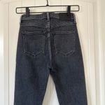 Denim Forum Lola High Rise Skinny Jeans Gray Wash Raw Hem Stretch 26 Black Photo 4