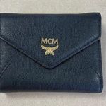 MCM Black Leather Compact Wallet - Preowned Photo 0