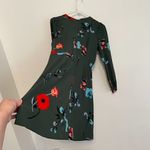 Loft ANN TAYLOR  Floral Breeze Shirt Dress Dark Green Multi Long Sleeve PETITE 2P Photo 15