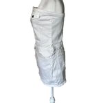 Amanda Uprichard Teyana Dress in White Medium New Womens Denim strapless Mini Photo 6