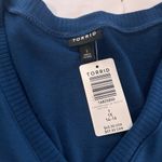 Torrid NWT Blue French Terry Ruffle Shoulder Pullover V Neck Sweatshirt Size 1X Photo 10