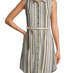 No Boundaries  Juniors Size XXXL (21) Green White Striped Lace Back Shirt Dress Photo 1