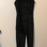 Vintage Velvet Cat Jumpsuit Costume Black Photo 0