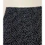T Tahari Midi Pencil Skirt Size M Black White Polka Dot Slit Leg Tummy Control Photo 5