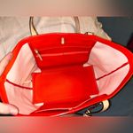 Kate Spade  Orange and White Striped Tote Bag EUC Photo 7