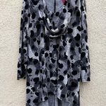 NEW IC Collection by Connie K Knit Dress M Attached Scarf Leopard Gray Size M Photo 0