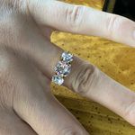 Swavorski Swarovski Crystal Sterling Silver Ring Size 5.75 Photo 3