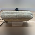 Coach  Gold/Cream/Bronze Canvas Signature C Cinched Large Wristlet Photo 4