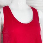 Loft  Crochet Lace Trim Tank Top Shirt Coral Red XS Photo 4
