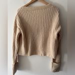 Lovers + Friends Neutral Oat Beige Knit Button Caroline Cardigan Wool Blend Photo 5