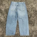 ZARA  Mid Rise Baggy Ballon Jeans in Blue Wash, Size US 10 Photo 3