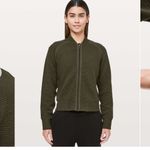 Lululemon  Dark Olive On Repeat Bomber Jacket Sz 8 Photo 1