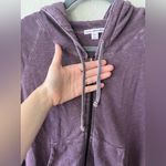 James Perse Vintage 100% Cotton Terry Purple Hoodie Women's Size S Photo 5