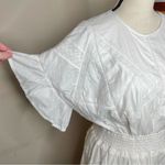 AQUA White Lace Inset Flounced Mini Dress Medium NWT Photo 5