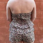 Floral Print Strapless Romper Size L Photo 1