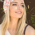 Cute Peach Floral Summer Twist Headband Photo 0