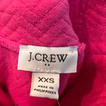 J.Crew  Quilted Sweatshirt Mockneck Hot Pink Herringbone Gold Button XXS NWT Photo 8