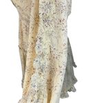 Storia Small Mini Dress Floral Deep V-Neck Ruffled Long Dolman Sleeves Lined Photo 10