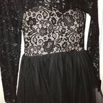Camille La Vie Black lace Homecoming Dress Photo 1