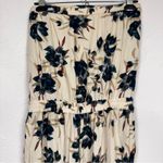Talula Aritzia  Green Cream Floral Strapless Jumpsuit Womens S Jogger Beachy Vaca Photo 3